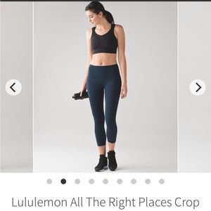 Lululemon NWT All the Right Places Crop size 6. Nocturnal Teal